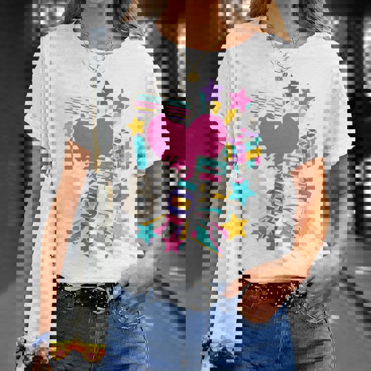 De Los Años 80 Baby 90S Made Me Love The 80S Retro Hombres Es Manga Larga Camiseta unisex Regalos para ella