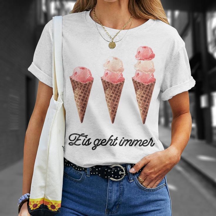 Eis Geht Immer Saying Ice Lover T-Shirt Geschenke für Sie