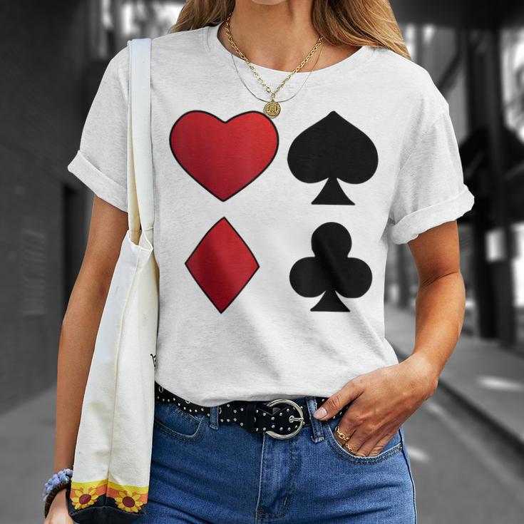 Poker Playing Cards Cross Heart Motif Card Fun T-Shirt Geschenke für Sie