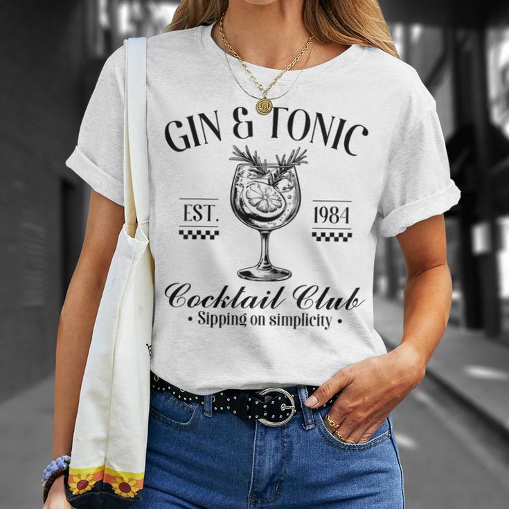 Gin And Tonic Cocktail Lovers Idea T-Shirt Geschenke für Sie