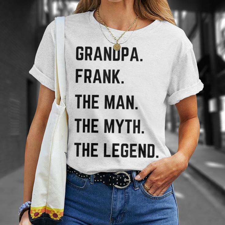 Grandpa Frank The Man The Myth The Legend Father's Day T-Shirt Geschenke für Sie