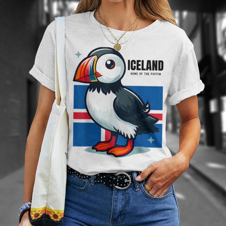 Iceland Iceland Flag Puffin T-Shirt Geschenke für Sie