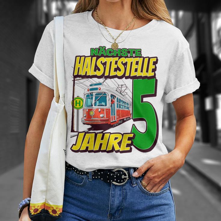 Ich Bin 5 Straßenbahnen Straßenbahn Children's Birthday Party T-Shirt Geschenke für Sie