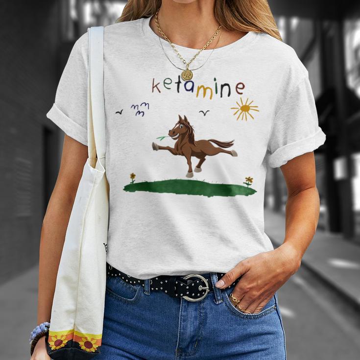 Ketamineintage Colourful Ketamine Horse Blue T-Shirt Geschenke für Sie