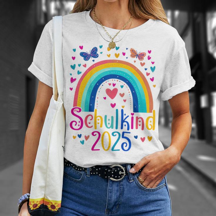 Kinder Schulkind 2025 Regenbogen Mädchen Einschulung 2025 Mädchen T-Shirt Geschenke für Sie