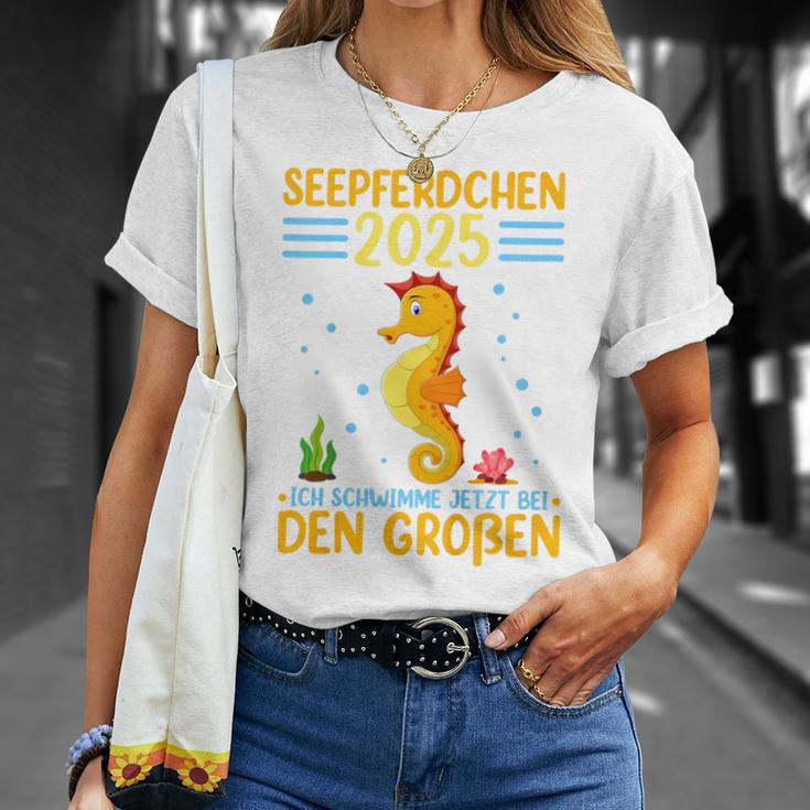 Kinder Seepferdchen 2025 Frühschwimmer Abzeichen T-Shirt Geschenke für Sie