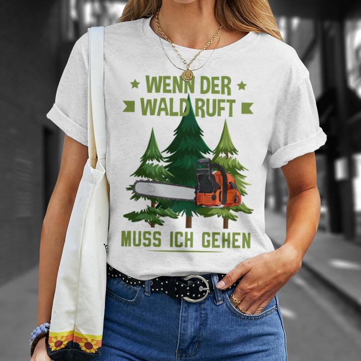 Long-Sleeved Lumberjack Wenn Der Wald Ruft Muss Ich Gehen T-Shirt Geschenke für Sie