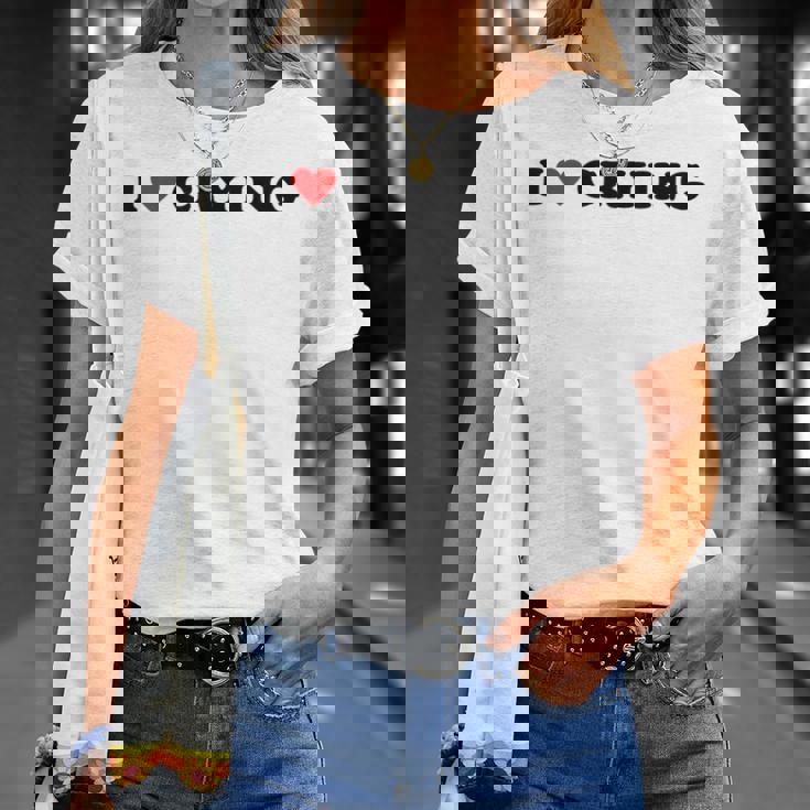 I Love Crying X Selflove Be Yourself Irony T-Shirt Geschenke für Sie