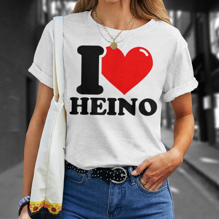 I Love Heino Gray T-Shirt Geschenke für Sie