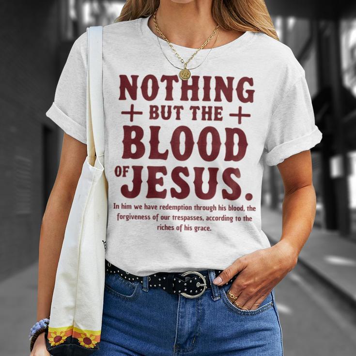 Nothing But The Blood Of Jesus Christian Zitat T-Shirt Geschenke für Sie