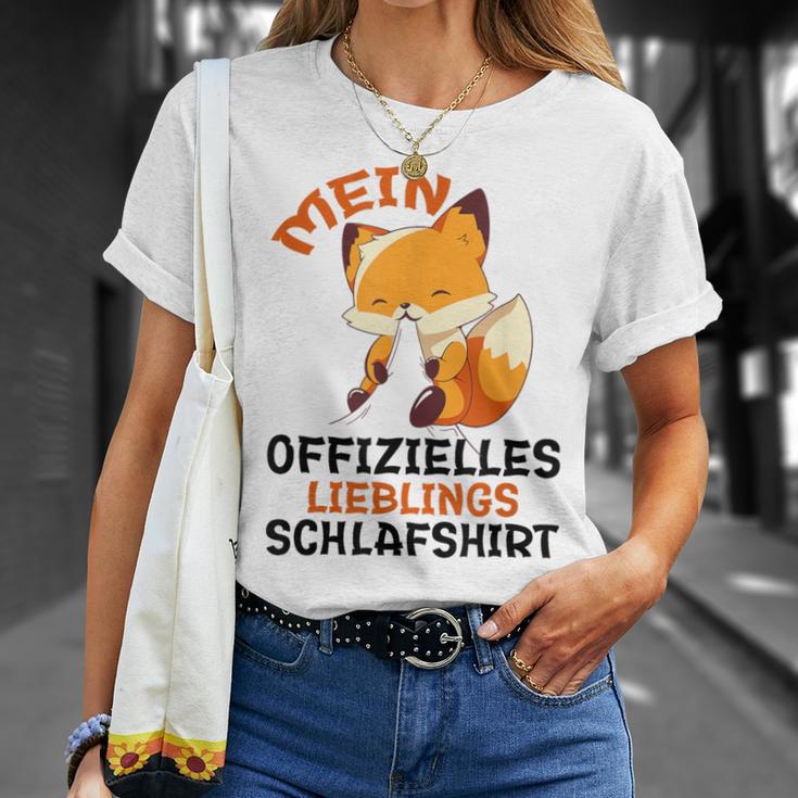 My Official Favourite Sleep Fox Pyjamas Fox T-Shirt Geschenke für Sie