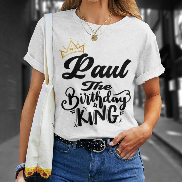 Paul The Birthday King Happy Birthday Boys Nager Gray T-Shirt Geschenke für Sie