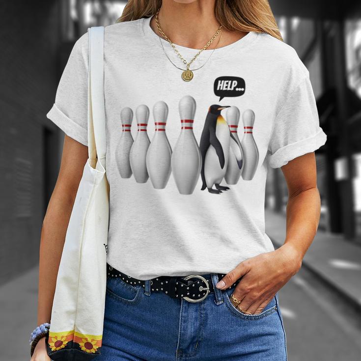 Penguin Pins Bowling T-Shirt Geschenke für Sie