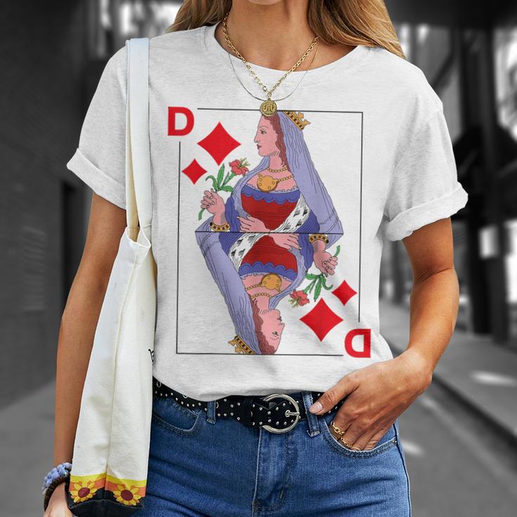 Playing Card Lady Queen Checked Card Costume Fancy Dress Groups T-Shirt Geschenke für Sie