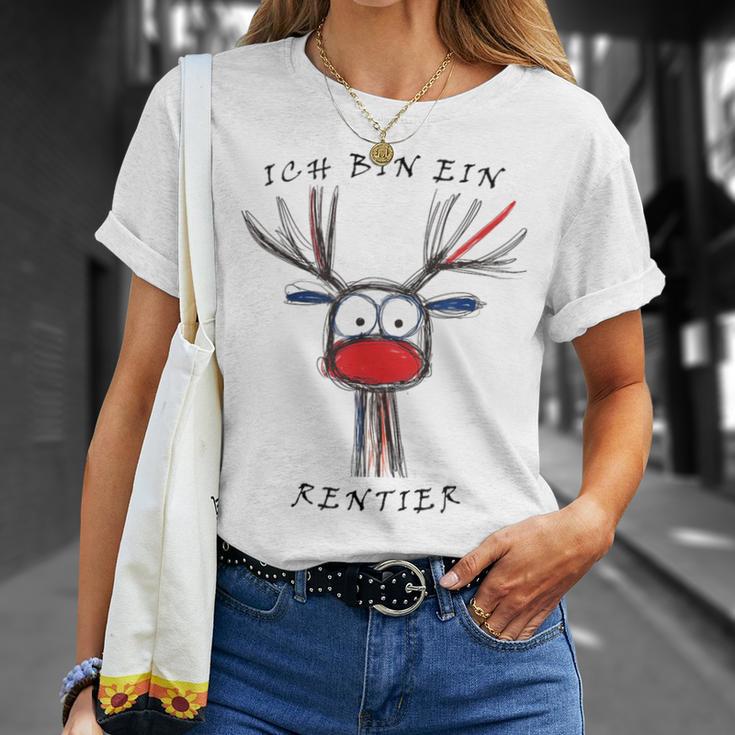 I Am A Reindeer Fun Christmas Gray T-Shirt Geschenke für Sie