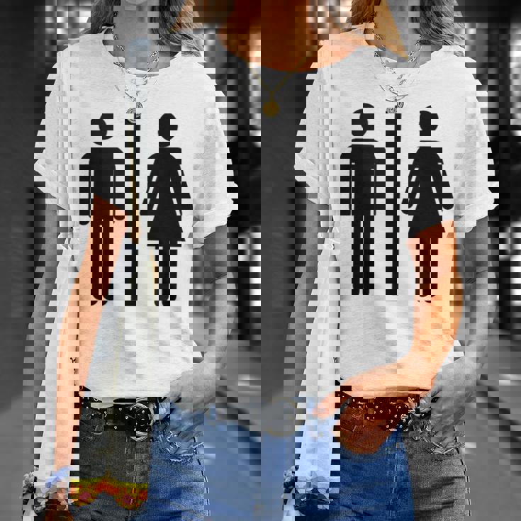 RESTROOM WC MALE FEMALE TOILET SYMBOL GENDER BATHROOM SIGN Tank Top T-Shirt - Monsterry