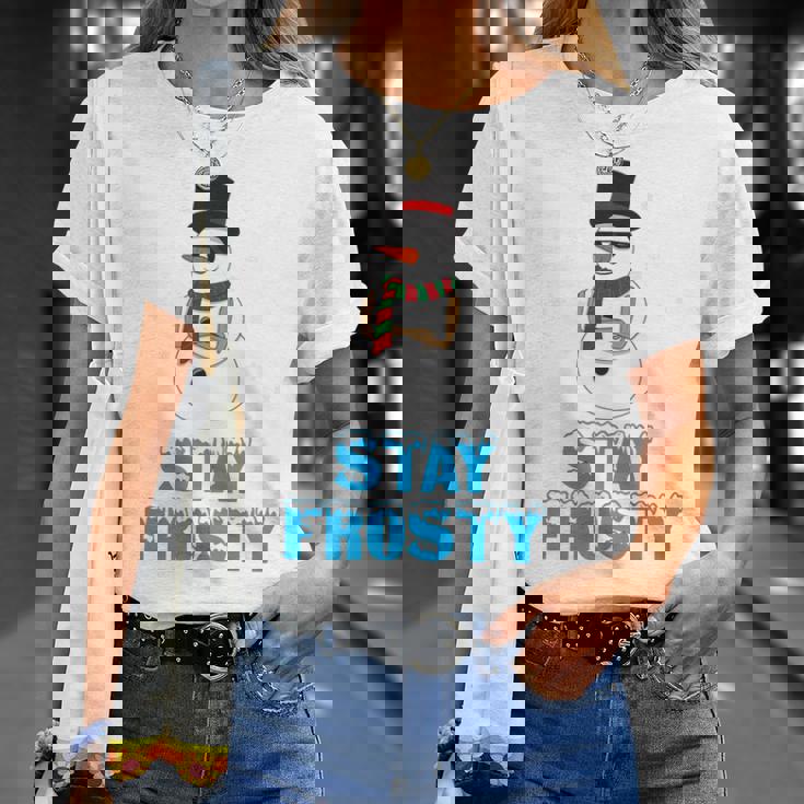 Stay Frosty Shirt Christmas Shirt Cool Snowman Premium T-Shirt Gifts for Her