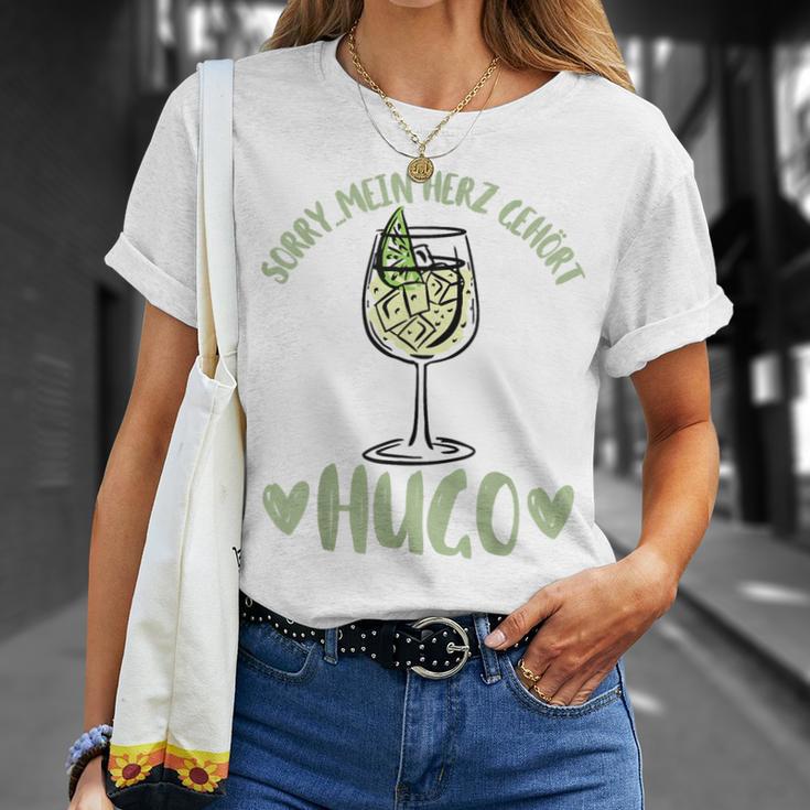 Summer Mein Herz Gehört Hugo Spritz Sekt Elderblüte Wein Gray T-Shirt Geschenke für Sie