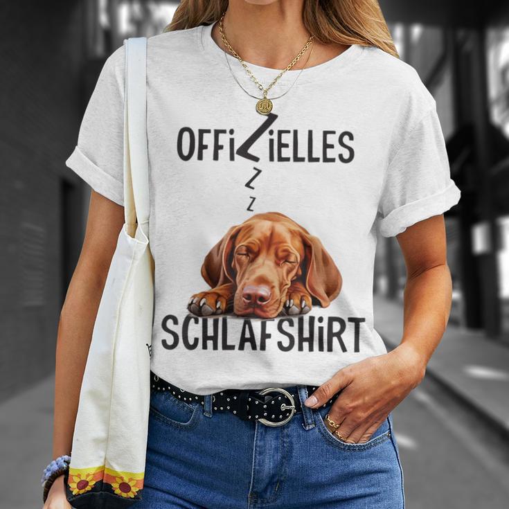 Vizsla Official Sleep With Dog T-Shirt Geschenke für Sie