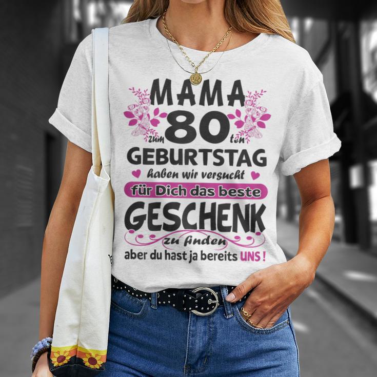 Women's 80 Years Old Grandma Mama 80Th Birthday Sayings Women T-Shirt Geschenke für Sie