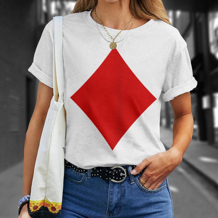 Women's Card Game Costume Playing Card Checked Fancy Dress & Carnival T-Shirt Geschenke für Sie