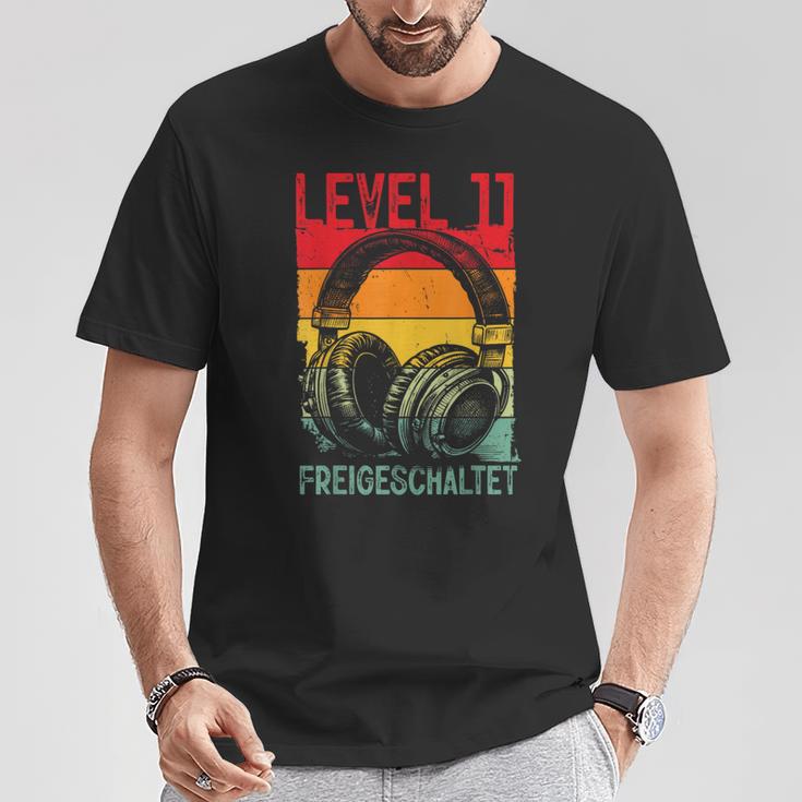 11 Geburtstag Jungenideo Gamer Level 11 Unlocked Jungs T-Shirt Lustige Geschenke