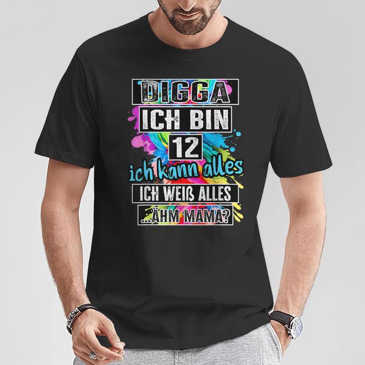 12Th Birthday Girl Boy Digga I Am 12 Years T-Shirt Lustige Geschenke