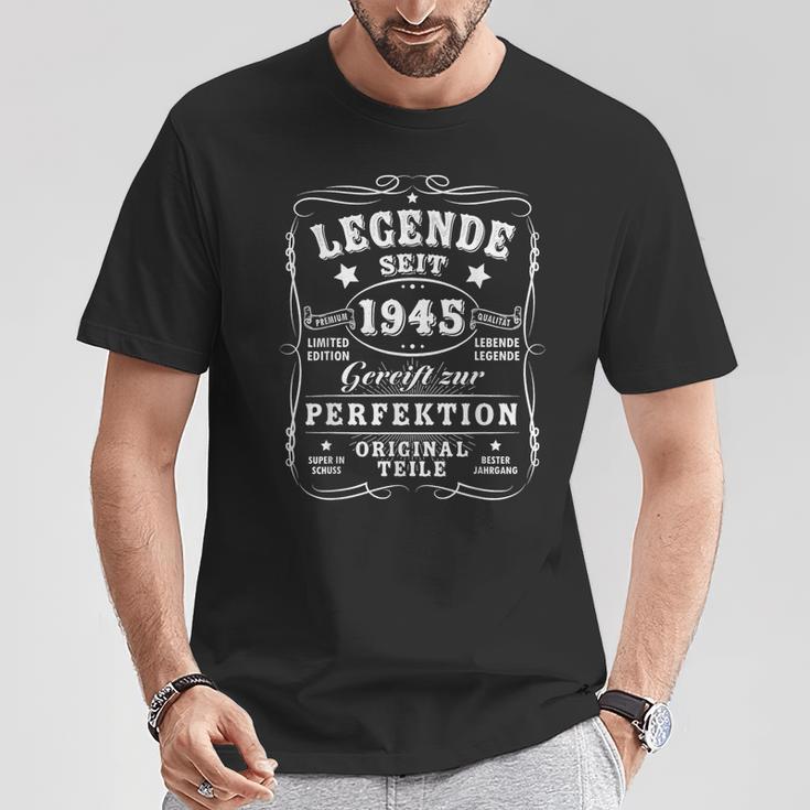 1945 Birthday Man 80Th Decoration 80S 80Th Birthday T-Shirt Lustige Geschenke