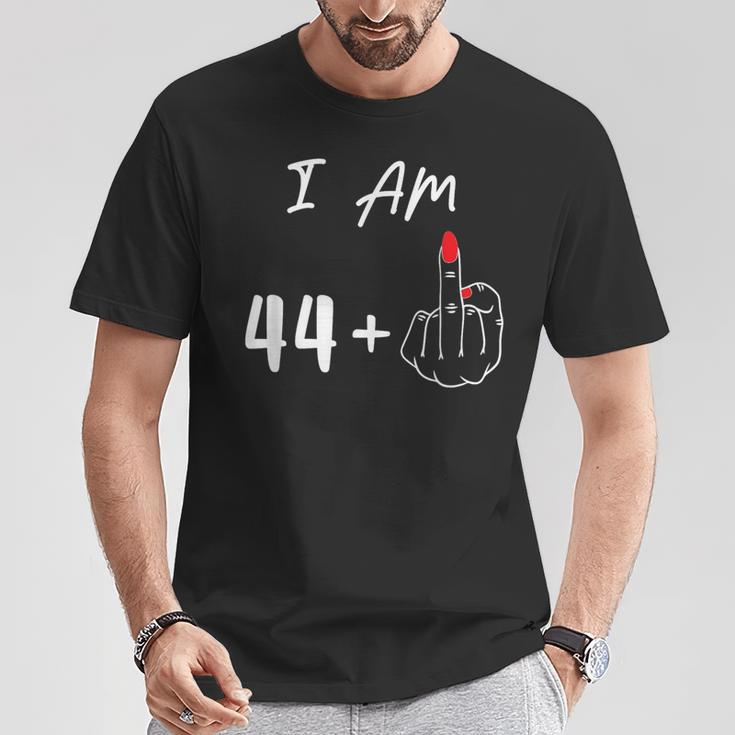 I Am 44 Plus 1 Middle Finger For A 45Th Birthday T-Shirt Lustige Geschenke