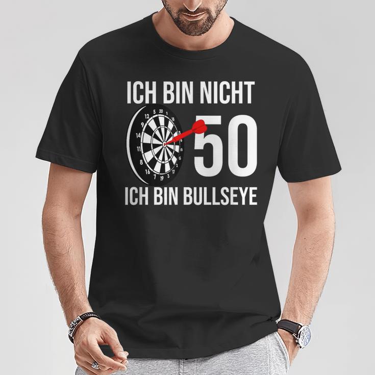 50 Geburtstag Dart Ich Bin Nicht 50 Ich Bin Bullseye T-Shirt Lustige Geschenke