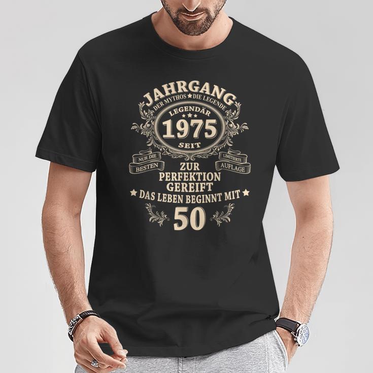 50Th Birthday Man Myth Legendintage 1975 T-Shirt Lustige Geschenke