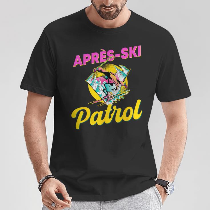 80S Retro Apres-Ski Patrol Wear 90S Skiing T-Shirt Lustige Geschenke