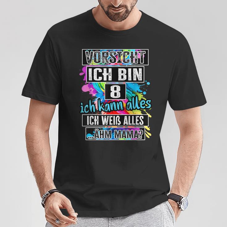 8Th Birthday Girl Boyorsicht Ich Bin 8 Years T-Shirt Lustige Geschenke