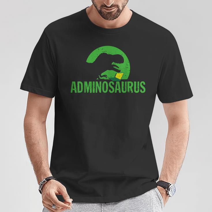 Adminosaurus Administrator It Informatician Nerd T-Shirt Lustige Geschenke