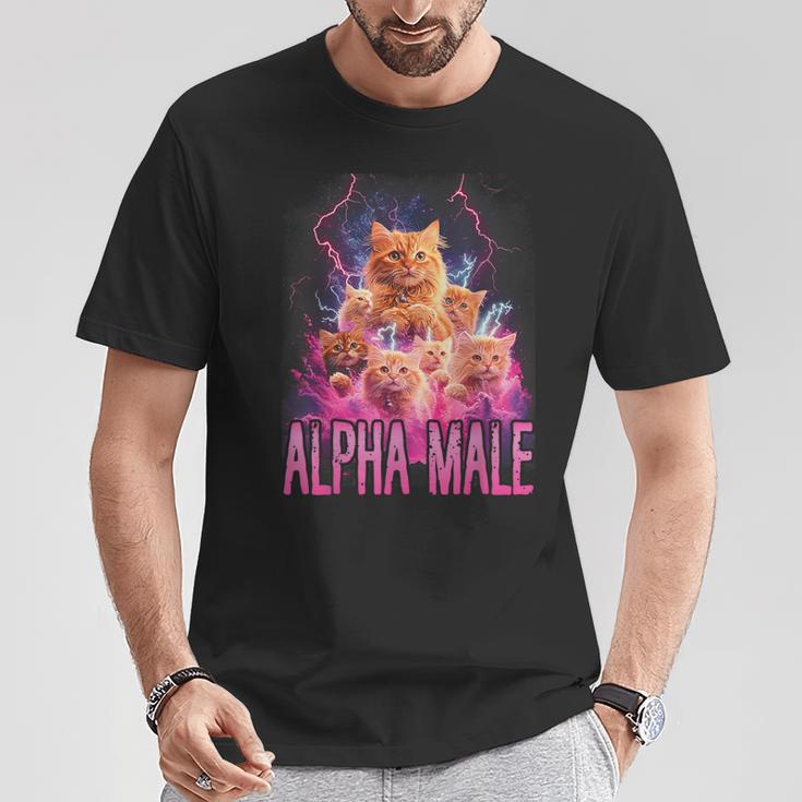 Alpha Male Lustige Kätzchen Meme Cute Cat Humorous T-Shirt Lustige Geschenke