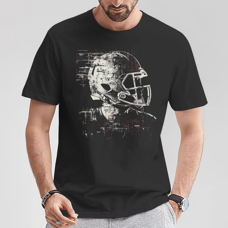 American Football Helmet Linemen T-Shirt Lustige Geschenke