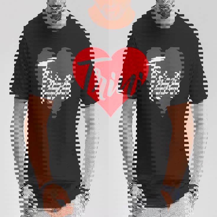 Amo A Trini Primer Nombre Yo Corazón Camiseta unisex Regalos divertidos
