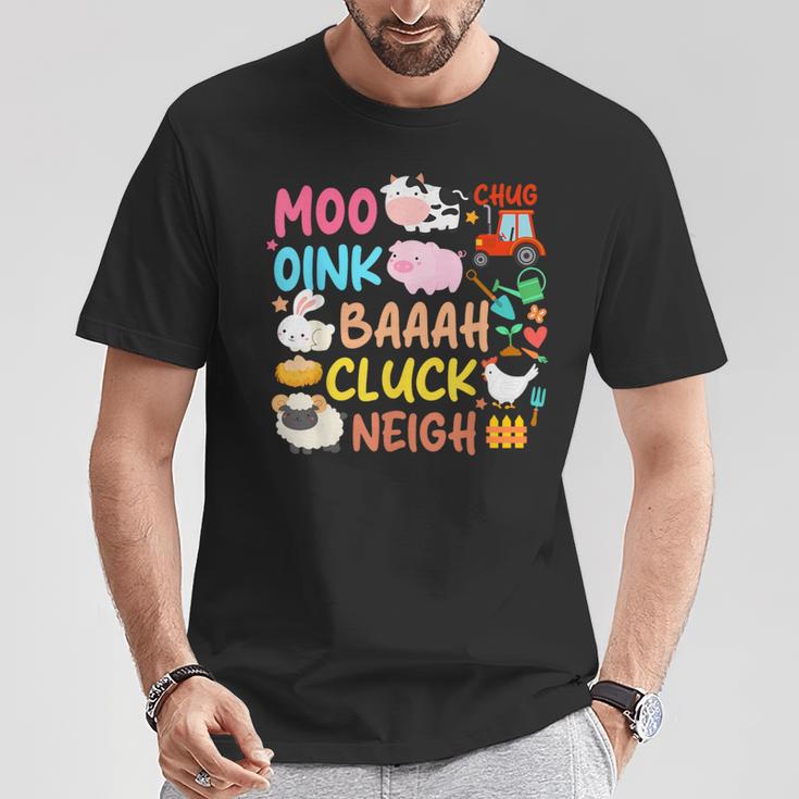 Animaux De La Ferme Sons Oink Baa Neigh Cluck Moo Toddler Farmer T-Shirt Cadeaux drôles