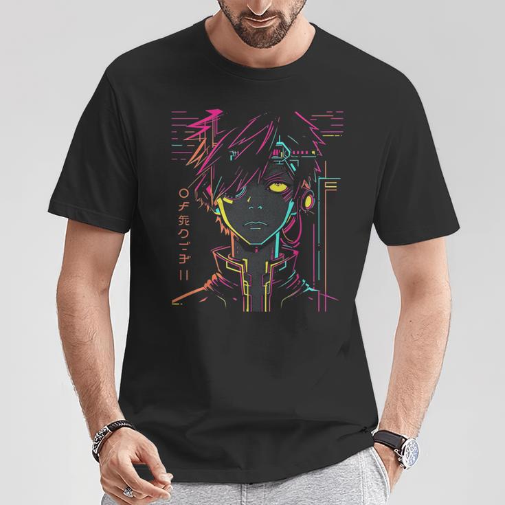 Anime Manga Motif Colourful Illustration Anime T-Shirt Lustige Geschenke