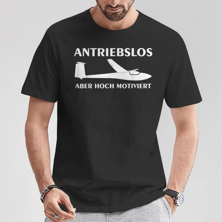 Antriebslos Lustig Segelflugzeug Segelflieger T-Shirt Lustige Geschenke