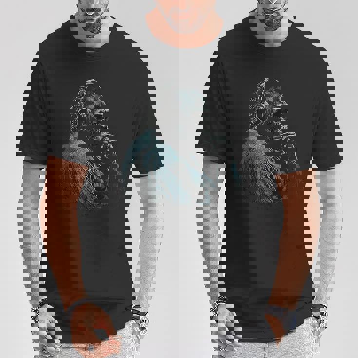 Arte Musical De Gorila Arte De Mono Animal Camiseta unisex Regalos divertidos