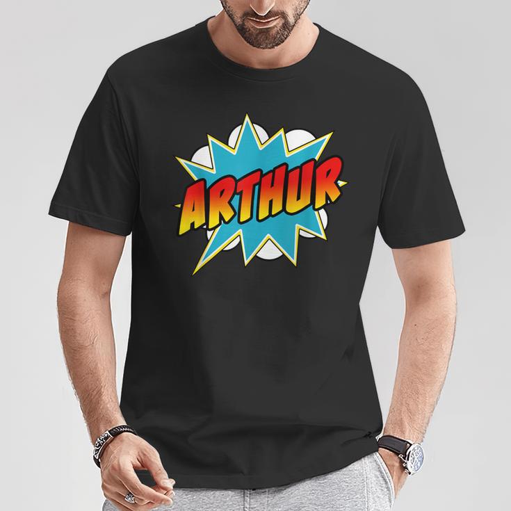 Arthur Name Comic Book Superheroes For Boys T-Shirt Lustige Geschenke