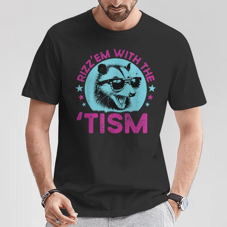 Autism Raccoon Joke Rizz Em With The Tism Meme Autism T-Shirt - Monsterry