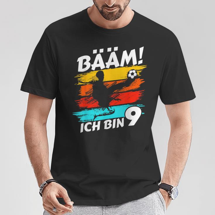 Bääm Ich Bin 9 Geburtstag Junge 9 Jahre Fussball Geschenk T-Shirt Lustige Geschenke