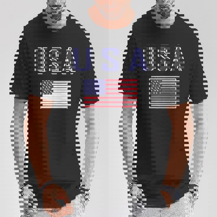 Bandera Americana Cool Patriotic Usa Banderas Hombres Es Camiseta unisex Regalos divertidos