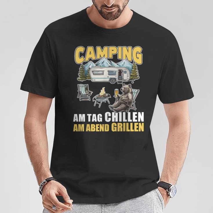 Barbecue And Chillen Camper Saying Caravan Camping T-Shirt Lustige Geschenke