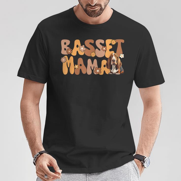 Basset Hound Groovy World's Best Basset Mama T-Shirt Lustige Geschenke