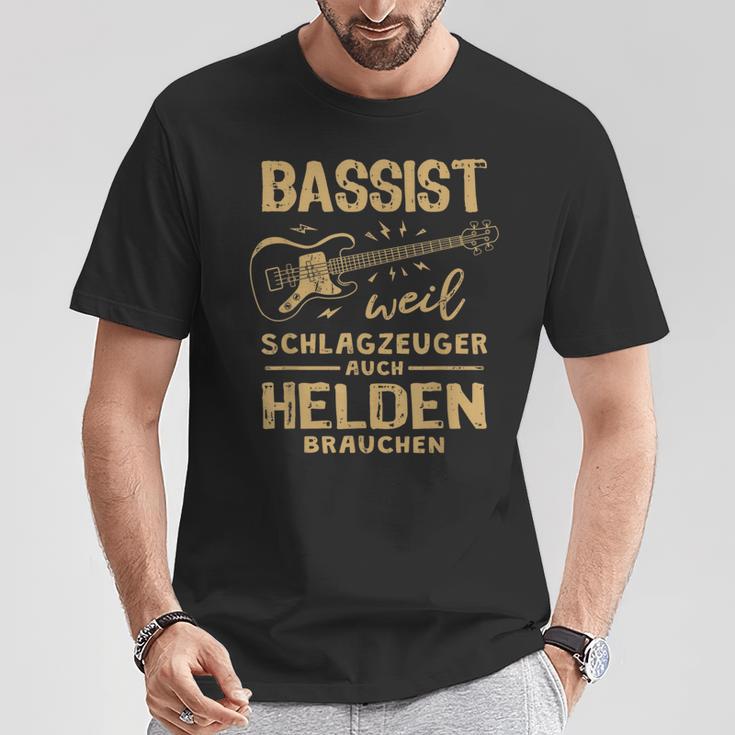 Bassist Weil Drummzeuger Auch Helden Nauch Bass T-Shirt Lustige Geschenke