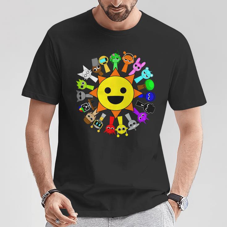 All Best Sprunki Toys Around Mr Sun T-Shirt Lustige Geschenke