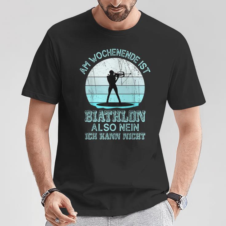 Weekend Biathlon Biathlon Fan Winter Sports Biathlon T-Shirt Lustige Geschenke